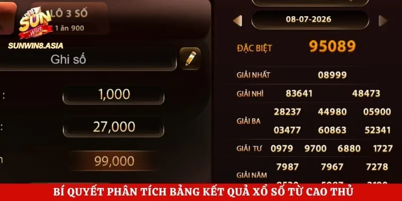 Bí quyết phân tích bảng kết quả xổ số từ cao thủ