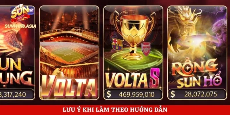 Lưu ý khi làm theo hướng dẫn