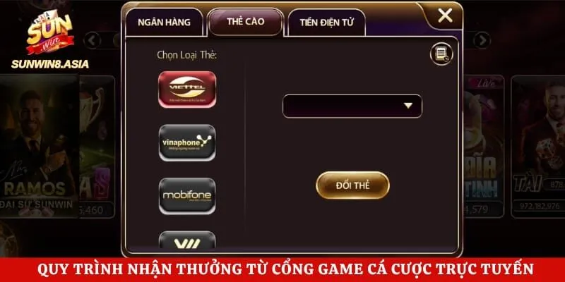 Quy trình nhận thưởng từ cổng game cá cược trực tuyến