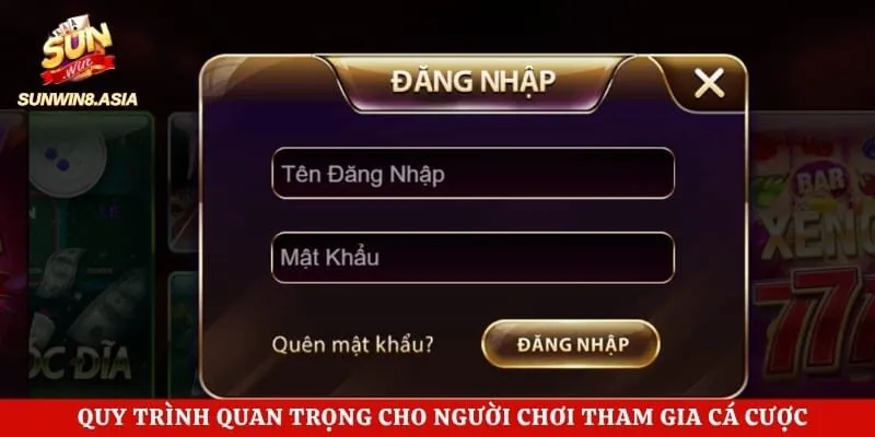 Quy trình quan trọng cho người chơi tham gia cá cược