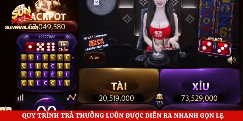Quy trình trả thưởng luôn được diễn ra nhanh gọn lẹ